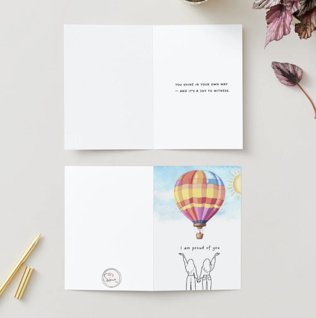 'I am proud of you' card