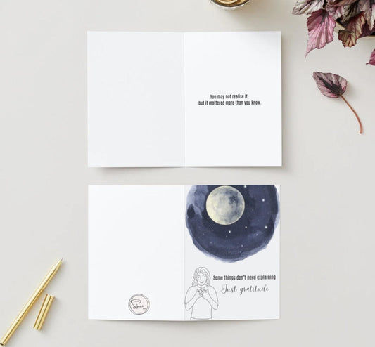 Gratitude card ‘Some things don't need explaining, Just Gratitude’