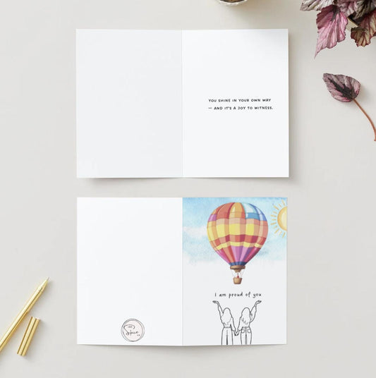 'I am proud of you' card