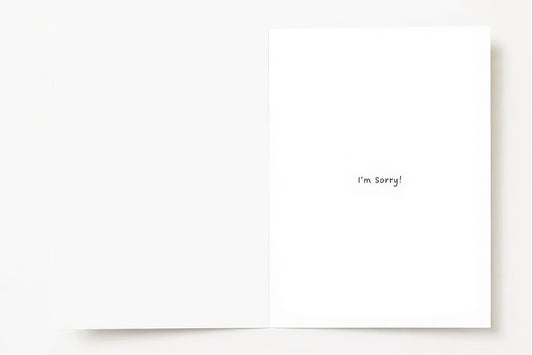 Im sorry card: 'I was wrong. Let this majestic loaf soften the blow.'