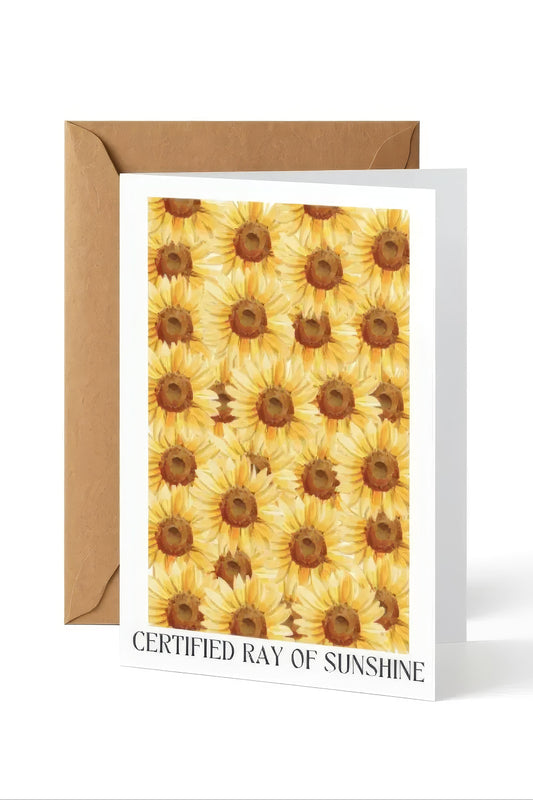 Certified ray of sunshine card
