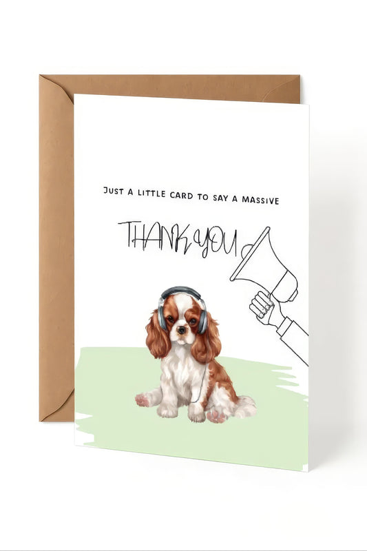 Thank you card: 'Just a little card to say a massive THANK YOU'