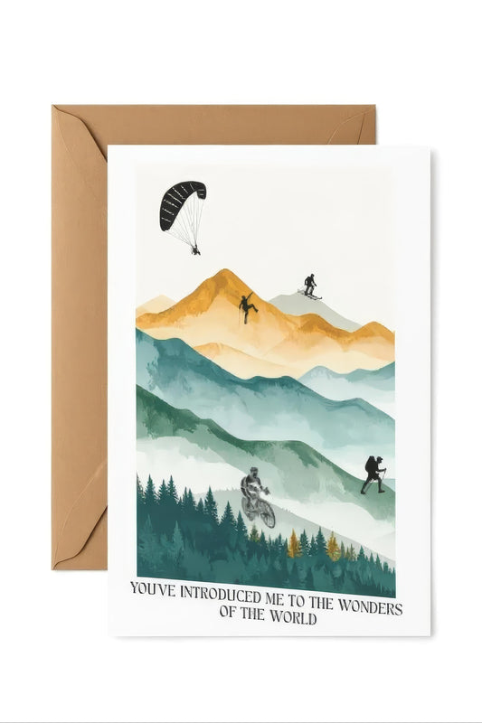 'You've introduced me to the wonders of the world' card